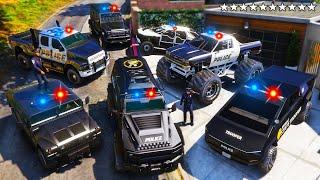 GTA 5 - Stealing HEAVY POLICE Cars with Franklin! (Real Life Vehicles #42)