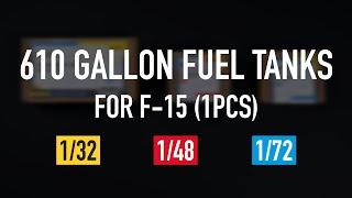 Various 610 Gallon Fuel Tank for F-15 by ResKit / Unboxing