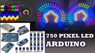 750 PIXEL led Programming Arduino | The ULTIMATE Pixel LED matrix studio project | budurasmala.