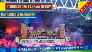 Full Action Djurgarden Fans on Stockholm Derby || Djurgarden IF vs Hammarby IF (03.07.2022)