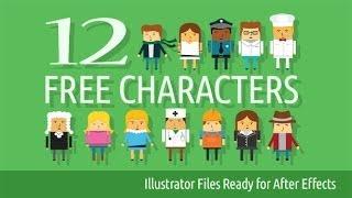 12 Free Characters - Illustrator And After Effects