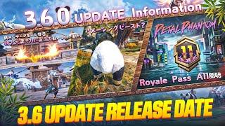 BGMI 3.6 UPDATE RELEASE DATE | PUBG 3.6 Update Is Here | Official Patch Notes | How To Download 3.6