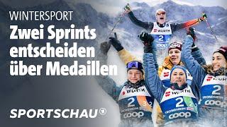 Nordische Ski-WM: Deutsche Langlauf-Staffel der Frauen kämpft um Medaille | Sportschau