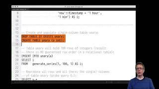 DB2 — Chapter 02 — Video #02 — Populating tables (generate_series()), sequential scan