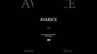 Avarice #How to pronounce and meaning of the word #learnenglish #vocab #vocabulary #english learn