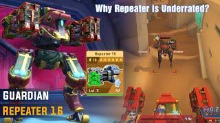 Guardian with Repeater 16 is pretty disappointing in Mech Arena