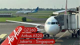 Indonesia AirAsia Flight Review: QZ260 Jakarta to Singapore