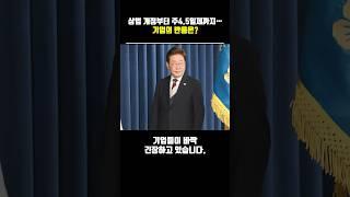 상법 개정부터 주4.5일제까지…기업의 반응은? #주4일제 #노란봉투법 #상법개정안 #이재명