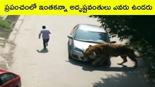 Luckiest people caught on camera | facts in telugu | telugu facts | bmc facts | interesting facts