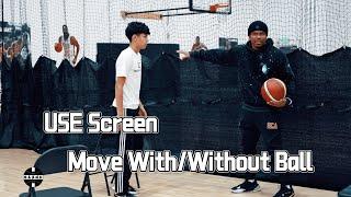 Use Screen To Create Shooting Space | Move With & Without Ball