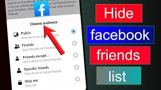 How to hide friends list on facebook | facebook friend list hide kaise kare | Fb Friends Chupaye