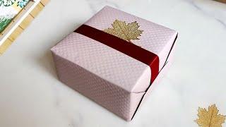 How to easy wrap a rectangular box present + ribbon decoration | Gift Wrapping Ideas