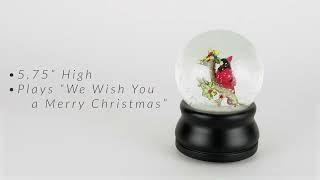 Red Cardinal on Branch Musical Christmas Snow Globe | Northlight PM85865