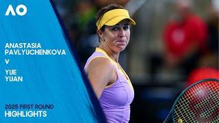 Anastasia Pavlyuchenkova v Yue Yuan Highlights | Australian Open 2025 First Round