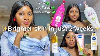 Brighter skin in 2 weeksFast brightening skincare routine for radiant glowing fair & caramel skin