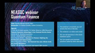 NEASQC webinar - 19/11/2021 - Quantum Finance