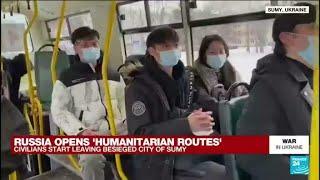 Ukrainians escape besieged Sumy through corridor • FRANCE 24 English