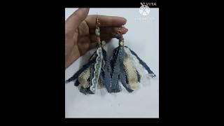 Denim Earrings Idea #diy #trending #jewellery #lovely #shorts