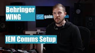 Behringer Wing IEM Setup - How to Add Communication Channels to Your Solo Bus on Behringer WING