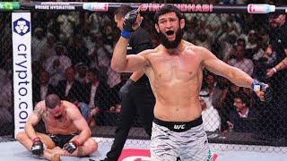 Khamzat Chimaev reacts to grappling with Arman Tsarukyan live on camera at Hype Fighting event