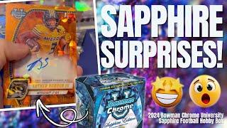 Sapphire Surprises! HUGE HITS in the 2024 Bowman Chrome University Football Box 