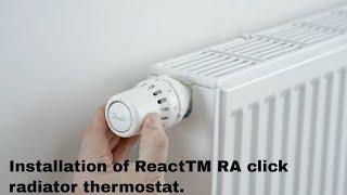 Installation of React™ RA click radiator thermostat