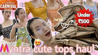 Myntra cute tops Haul || Under 500 Rs only|| #myntra #myntrahaul #myntratop