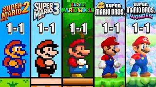 Evolution of SMB NES 1-1 Remade in Super Mario Games - 4K