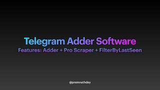 How to Scrape telegram members and add to your group using PC (Python only)