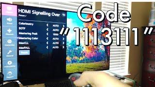 LG CX 48" OLED Secret Menu Code "1113111"