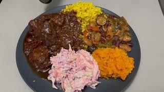 Plated with Dineo: Sunday Kos Recipes| 3 Bean Salad| Coleslaw With Apple| Beef Stew