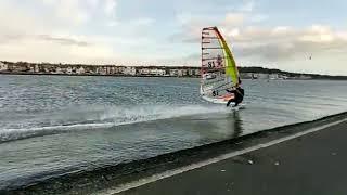 West Kirby Marine Lake - Dec 2019 - Windsurf Speedsailing with Tristan Haskins (GPS-speed.co.uk)