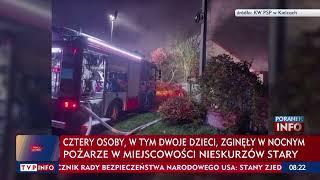 Tragiczny pożar pod Opatowem. Nie żyje czteroosobowa rodzina