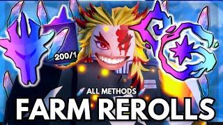 EVERY METHOD To FARM for TRAIT REROLLS! | Anime Vanguards