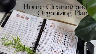 Plan with me in my home cleaning Planner | Free home cleaning and decluttering Canva Templates