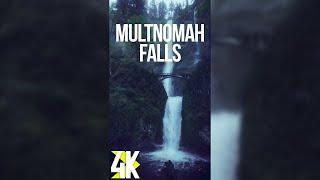 4K Beauty of Multnomah Falls - Cinematic Nature of Oregon for Vertical Screens of Tablets & Phones