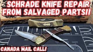 Schrade Knife Repair From Salvaged Parts!