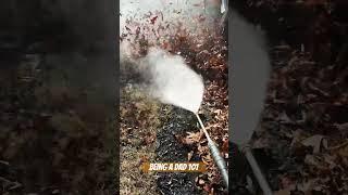 Fall HACK! It’s Not Dumb If It Works!!! #hack #dad #pressurewashing #leaves #leaf #dadmode #epic