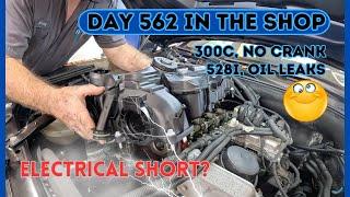 300C ELECTRICAL DIAGNOSIS, SHORT, 528I, MAJOR OIL LEAKS, DAY 562 IN THE SHOP #auto #repair