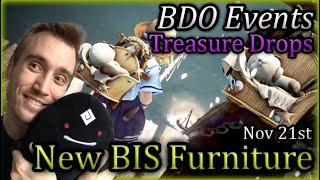 New BIS Furniture, Crazy Treasure Drop Event and New Item Slot?! | BDO Events