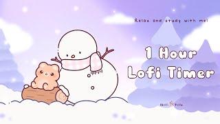 1 Hour - Relax & study with me Lofi | Chilly Bear #timer #1hour #1hourloop #lofi #relaxing #calm