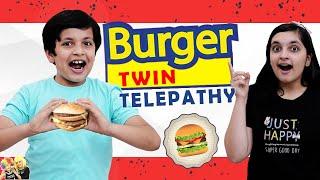 BURGER TWIN TELEPATHIE | Aayu gegen Pihu | Ess-Challenge | Aayu und Pihu Zeigen