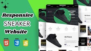 Responsive Sneaker Website || HTML, CSS & JS