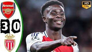 Arsenal vs Monaco 3-0 Latest Highlights All Goals 2024 / Bukayo Saka 