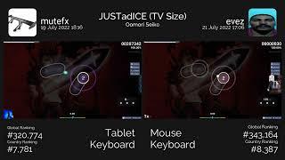 [osu!] mutefx Vs evez | Oomori Seiko - JUSTaDICE