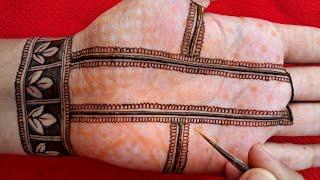 Full Hand Very Easy and Unique Mehndi Design️ || Palm Mehndi Design 2024|| Henna with Manu