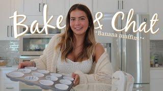 BAKE & CHAT W/ ME!! || Banana muffins + answering your assumptions