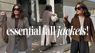 ESSENTIAL JACKETS FOR FALL | what's in my wardrobe for autumn !