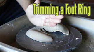 Trimming a Foot Ring for Beginners. Wheel Throwing Pottery Series