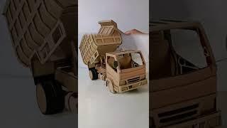 proses awal membuat miniatur dump truck kardus  #shorts